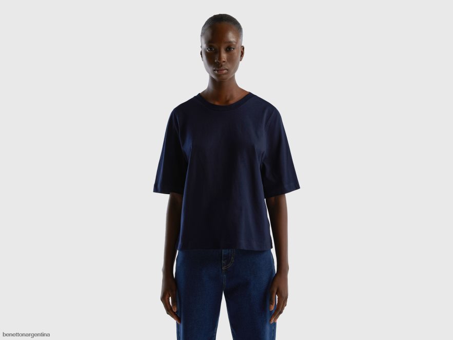 Benetton Argentina Benetton azul oscuro mujer Camiseta de corte boxy 100 algodon Z2HDHP446 Z2HDHP446 Benetton Argentina Moda y Ropa Comoda Benetton Descuento por volumen en todas las benetton vaqueros...